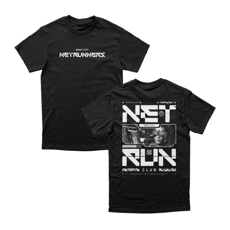 Cyberpunk 2077 Net Run Club T-Shirt schwarz in M von Cyberpunk 2077