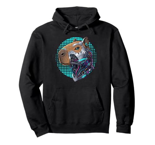 Cyborg Cyberpunk Capybara Cybernetic Herren Damen Kinder Pullover Hoodie von Cyberpunk Capybara Graphic Co.