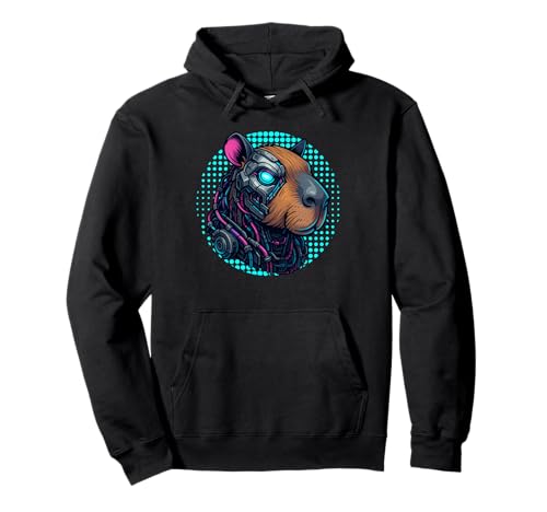 Cyborg Cyberpunk Capybara Cybernetic für Jungen Herren Kinder Pullover Hoodie Cyborg Cyberpunk Capybara Cybernetic für Jungen Herren Kinder Pullover Hoodie von Cyberpunk Capybara Graphic