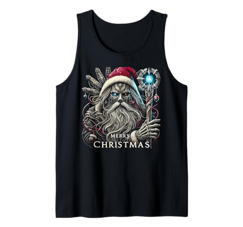 Goth Santa Claus Gothic Men Women Dark Cyberpunk Christmas Tank Top von Cyberpunk Christmas Clothing Pajamas Decorations