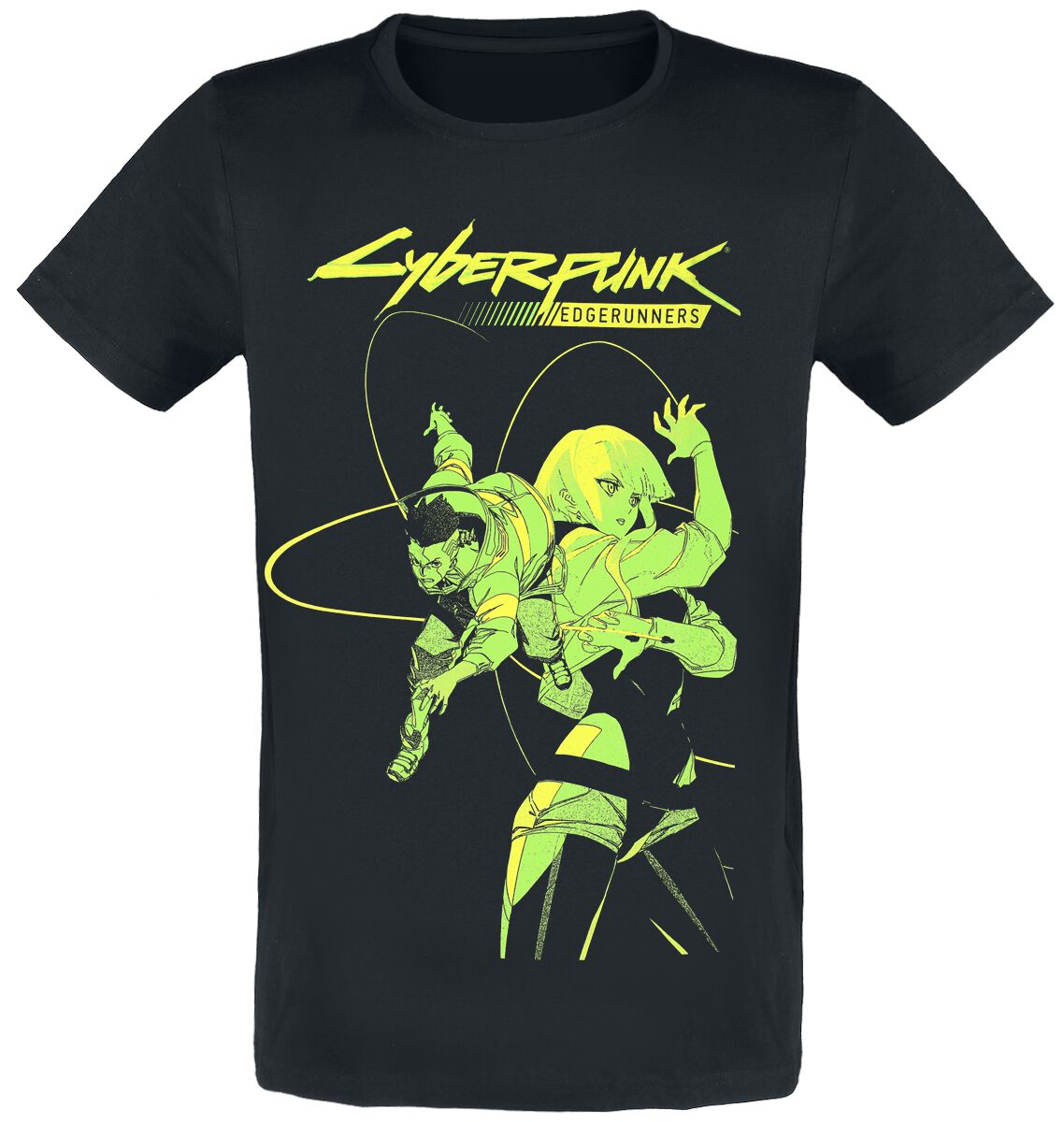 Cyberpunk Edgerunners - David and Lucy T-Shirt schwarz in S von Cyberpunk