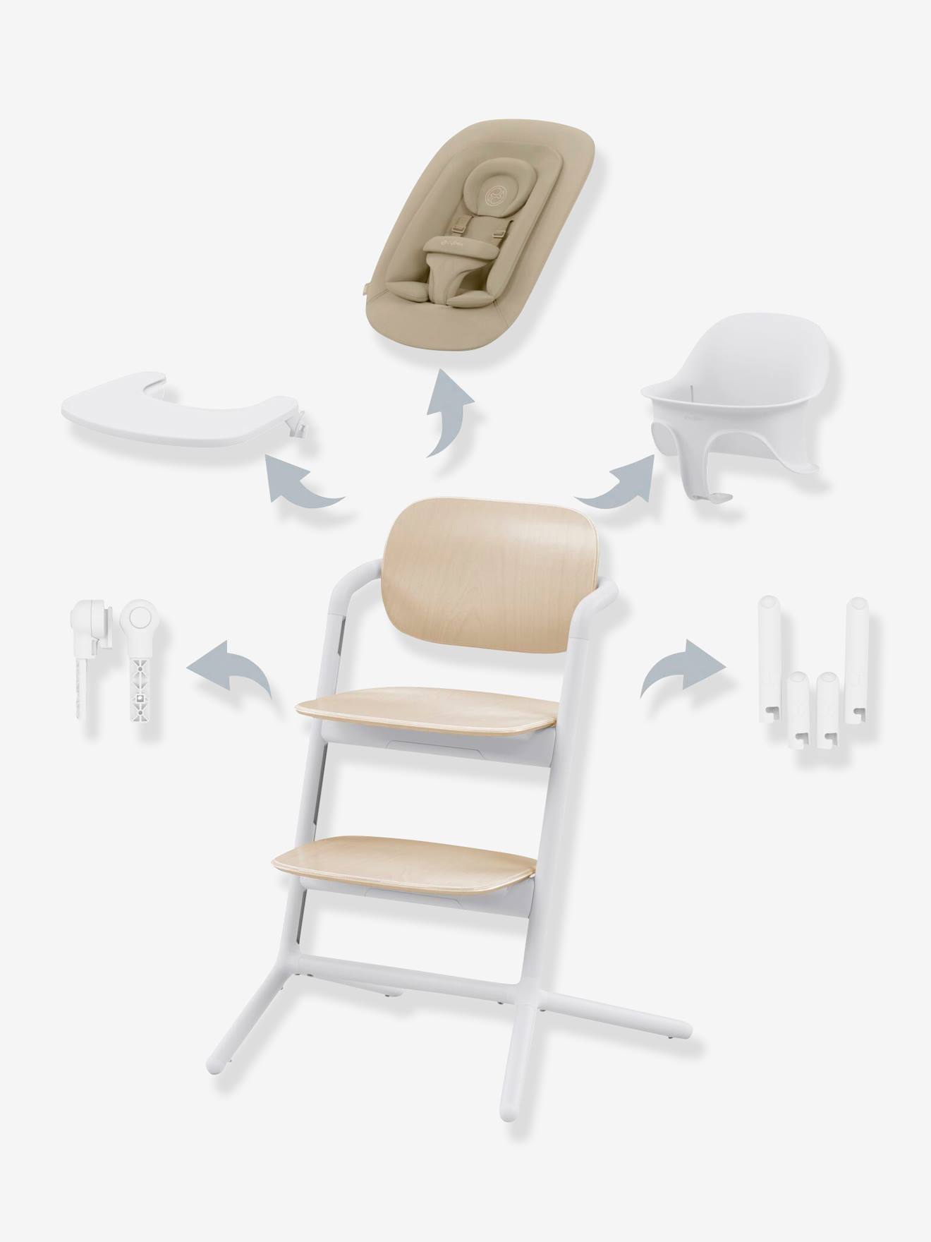 4-in-1-Set LEMO 2 Hochstuhl mit Bouncer Nest CYBEX von Cybex