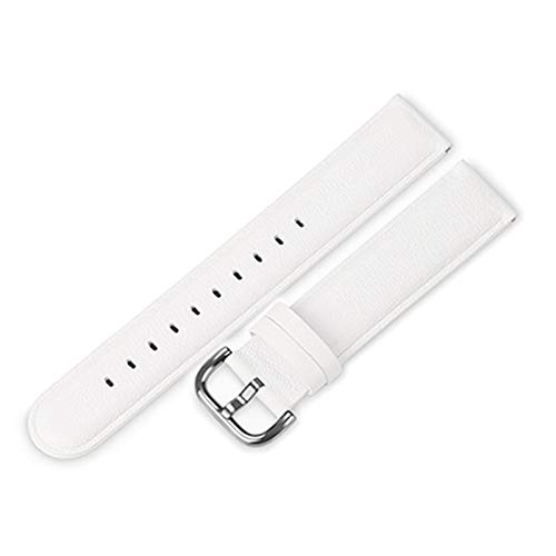 Leder Quick Release-Uhrenarmband mit polierter Uhr Schließt Schnalle Weiß, 40mm von Cycat