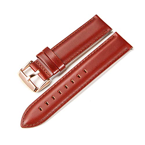 Leder Uhrenarmbänder 20mm/22mm Schnellspann-Frühlings-Stab-Uhrenarmband Red Rose Buckle, 18mm von Cycat