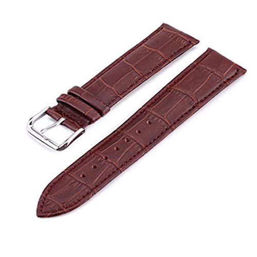 Lederarmband 10-24mm Uhren Zubehör Brown Farben Uhrenarmbänder Braun, 19mm von Cycat