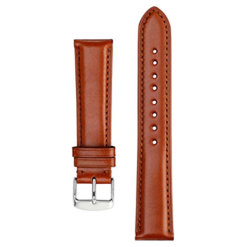 Lederband Männer Frauen Ersatz Gürtel Vintage-Leder-Uhrenarmband Passende Stitching-S, 22mm von Cycat