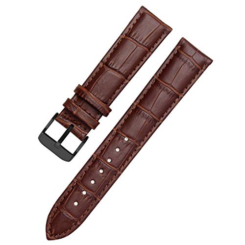Lederband Straps 12-24mm-Uhr-Armband Armband Braun schwarz, 24mm von Cycat