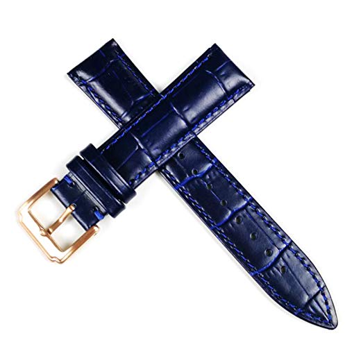 Lederband-Uhr-Gurt-Bügel 12-20mm Uhrenarmband Leder Buckle Dark Blue Rose Gold, 17mm Lederband-Uhr-Gurt-Bügel 12-20mm Uhrenarmband Leder Buckle Dark Blue Rose Gold, 17mm von Cycat