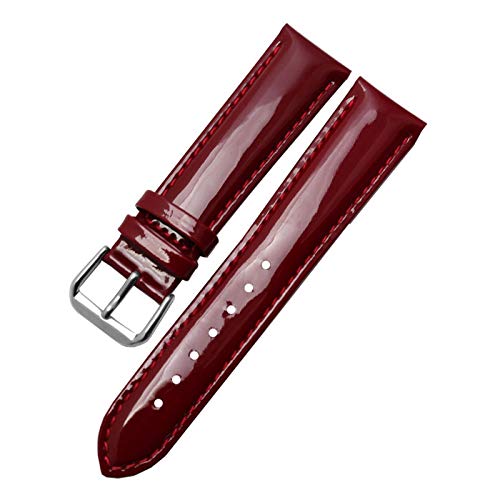 Lederband für Damen Armband Armband 14-20mm Ersatzband rot, 18mm von Cycat