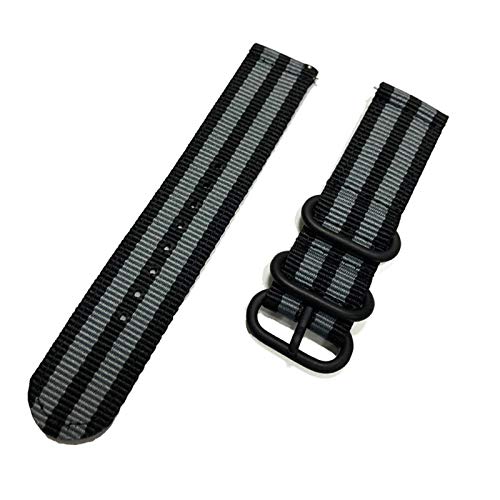 Quick Release Uhrenarmbänder 20mm/22mm Uhrenarmband Schwarzgrau, 22mm von Cycat