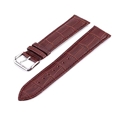 Uhrenarmband Leder 10-24mm Schnellspanner Lederarmbänder Brown Brown-Linie, 20mm von Cycat