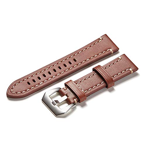 Uhrenarmband Leder 18-24Mm Damen/Herren Uhren Zubehör Rotbraun, 20mm von Cycat