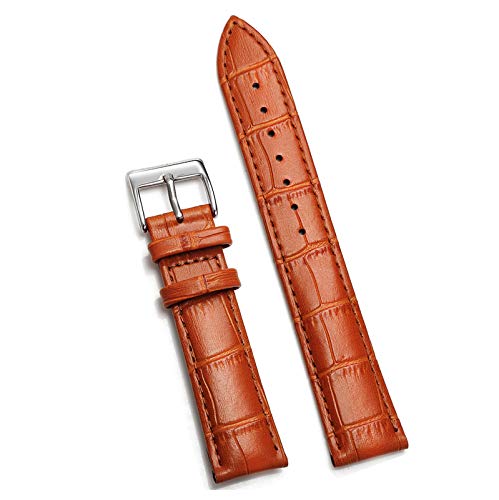 Uhrenarmband Leder weiches Handgelenk-Gurt-Armband 12/14/16/18/20/22/24mm Uhr Dornschliesse Typ 12, 20mm von Cycat