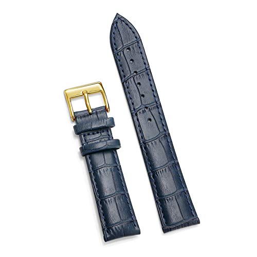 Uhrenarmband Leder weiches Handgelenk-Gurt-Armband 12/14/16/18/20/22/24mm Uhr Dornschliesse Typ 3, 24mm von Cycat