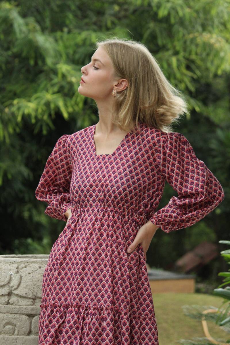 Sommerkleid Baumwollkleid, Maxikleid, Boho Kleid Sommer, Blümchen Kleid, Kleider Für Frauen von CyclamenIndia