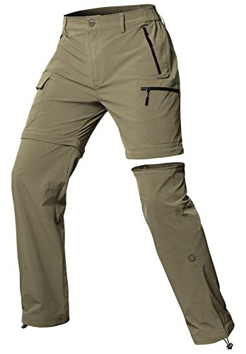 Cycorld Damen-Wanderhose-Zip-Off-Trekkinghose, Atmungsaktiv Wanderhose Damen Schnell Stretch Trekkinghose Abnehmbar Zip Off Outdoorhose Sommer Hiking Pants Funktionshose (Khaki, S) von Cycorld