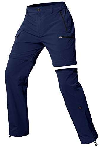 Cycorld Damen-Wanderhose-Zip-Off-Trekkinghose, Atmungsaktiv Wanderhose Damen Schnell Stretch Trekkinghose Abnehmbar Zip Off Outdoorhose Sommer Hiking Pants Funktionshose (Navyblau, XS) von Cycorld