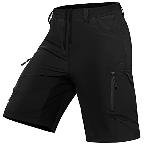 Cycorld Kurze-Hosen-Herren-Shorts, Wanderhose-Herren-Kurz-Schnell-Trocknend-Cargo-Bermuda-Cargo-Chino-Shorts-MTB-Hose Laufhose Sporthose Arbeitshosen Männer Kurz Sommerhose(Kohleschwarz,XXL) von Cycorld