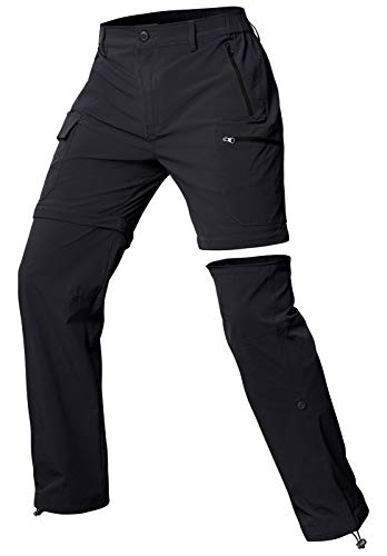 Cycorld Wanderhose Damen Trekkinghose, Atmungsaktiv Zip Off Damen Outdoorhose Abnehmbar Outdoor Hiking Pants mit 5 Tiefe Taschen, für Wandern, Klettern, Reisen und Freizeit (Schwarz, M) von Cycorld