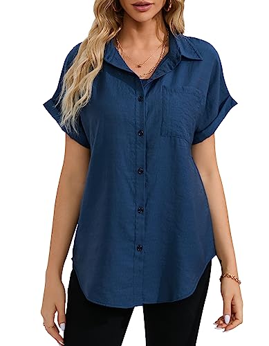 Cyer Vitz Business Damen Stillshirt Baumwolle-Stillbluse Kurzarm Stilltop Business-Stillkleidung für Mütter Stillzeit von Cyer Vitz