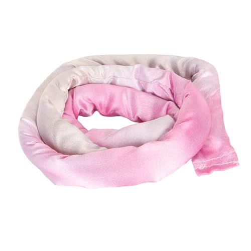 Biegereibige Eisendraht Dreadlocks Haarkrawatte imitierte Seidenkrawatte Farbstoff Rosa Spiralschloss Haarbindungen Pferdeschwanzhalter für Verschiedene Haartypen von Cygmophing