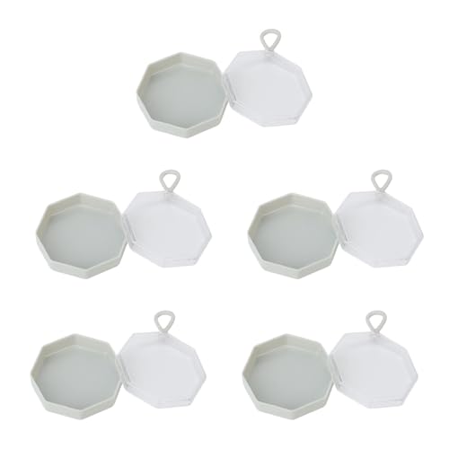 Pulver Puff Storage Box Make -up Kissen Schwamm Behälter Transparent Deckel 5pcs abs Kunststoff von Cygmophing