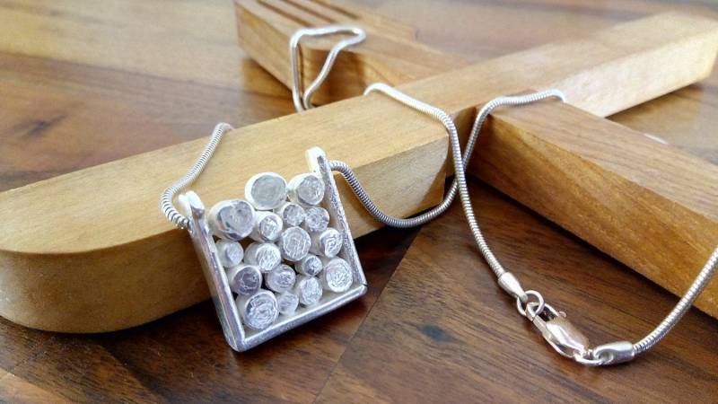 Baumstämme Pendant/Halskette 72 cm./Zilver Baumstämme Pendant/Halskette 72 cm./Zilver von CygneSilverDesign