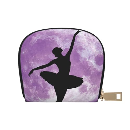 Ballerina Dance Kreditkartenetui für Damen und Herren, Leder, Reißverschluss, Kartenetui, Akkordeon-Kartenetui, kleine Geldbörse für Reisen, weiß, Einheitsgröße von Cykazhst