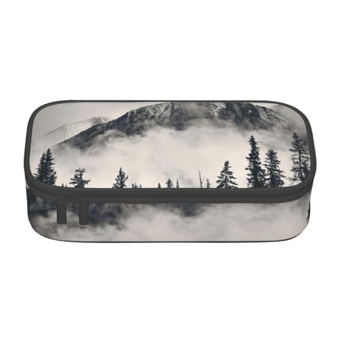 Federmäppchen, Motiv: Kanadische Bergklippe, großes Fassungsvermögen, Schreibwaren-Tasche, Stifthalter, Schreibtisch-Organizer für Schule, Bürobedarf, Schwarz , Einheitsgröße, Kosmetiktasche von Cykazhst