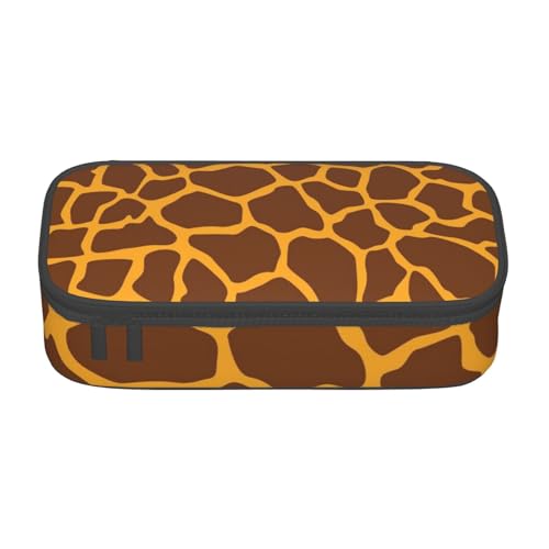 Federmäppchen mit Giraffen-Druck, großes Fassungsvermögen, Schreibwaren-Tasche, Stifthalter, Schreibtisch-Organizer für Schule, Bürobedarf, Schwarz , Einheitsgröße, Kosmetiktasche von Cykazhst