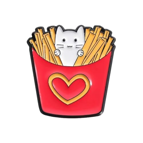 Niedliche Katze in Pommes Frites Brosche Lustige Emaille-Anstecknadel Neuheit Kätzchen Fastfood Revers Brosche Kawaii Schöne Tierknöpfe Pins Rucksäcke Abzeichen Tasche Kleidung Jacke Hut Zubehör Niedliche Katze in Pommes Frites Brosche Lustige Emaille-Anstecknadel Neuheit Kätzchen Fastfood Revers Brosche Kawaii Schöne Tierknöpfe Pins Rucksäcke Abzeichen Tasche Kleidung Jacke Hut Zubehör von Cykdohy