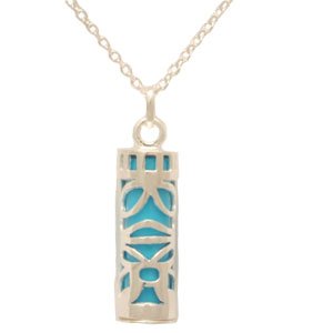 Cyllene Fantaisie - Halskette Silber Tiki IV blau Cyllene Fantaisie - Halskette Silber Tiki IV blau von Cyllene Fantaisie