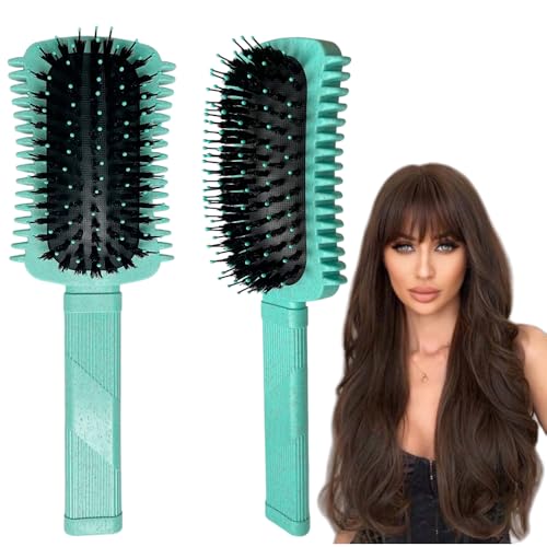 Curl Defining Brush, Curly Hair Brush, Boar Bristle Comb Reduce Hair Pulling And Curl Separation, Detangling, Shaping Curls, Hair Styling Tools for Women, Men, Wet And Dry Hair, Green Curl Defining Brush, Curly Hair Brush, Boar Bristle Comb Reduce Hair Pulling And Curl Separation, Detangling, Shaping Curls, Hair Styling Tools for Women, Men, Wet And Dry Hair, Green von Cymqfie