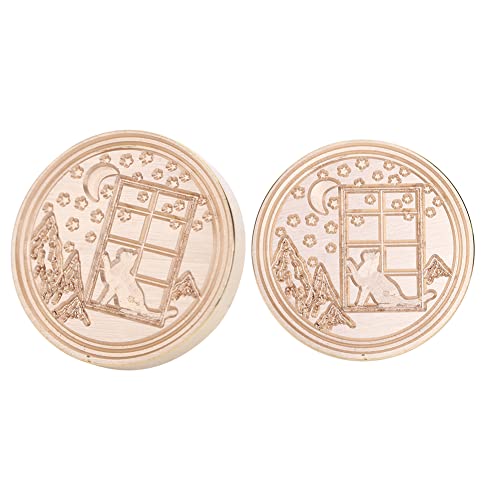 2 Stück Märchen Siegelstempel Kopf Vintage Handwerk Siegel Ersatz Stempel Kupfer Kopf for Karten Hochzeitseinladungen Geschenkverpackung Scrapbooking DIY Umschläge Stempel Ersatz Köpfe Dekoration von Cymwer