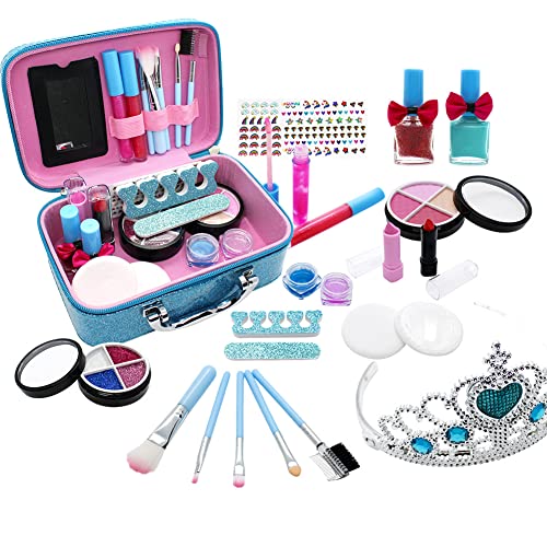 22-teiliges Kinder-Make-up-Set für Mädchen, Pretend Play Make-up Spielzeug Lernspielzeug Mädchen Make-up Tools Set Make-up Set für Kinder Pretend Play Make-up Kosmetik Spielzeug Kinder Schönheit von Cymwer