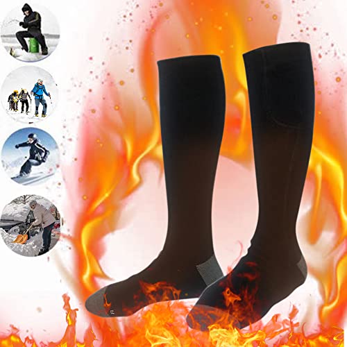 Beheizte Socken for Damen und Herren, elektrische Socken konstante Temperatur Winter warme elektrische Socken waschbar atmungsaktiv for Trekking Skifahren Camping Jagd Winter Outdoor von Cymwer