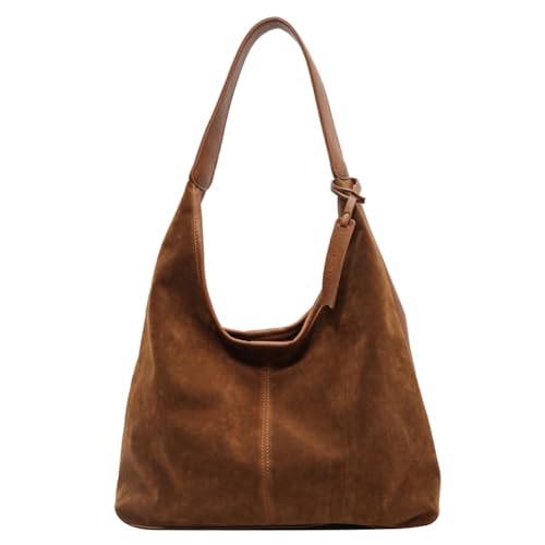 Cymwer Wildleder Tote Taschen for Damen Arbeit Taschen Wildleder slouchy Tasche Hobo Handtasche Büro Tote Handtasche von Cymwer