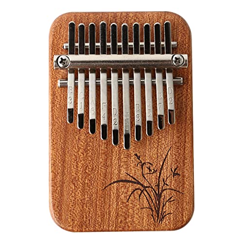 Kalimba Daumenklavier, 10 Tasten, Mini-Kalimba, Exquisite Finger-Percussion, Kalimba-Tastatur, Percussion-Instrument, Musik-Geschenke for Kinder, Erwachsene, Anfänger von Cymwer