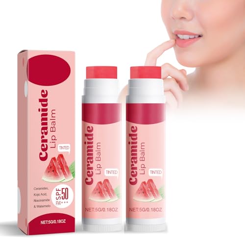 2 Stück Lippenstift Und Lip Balm, Wasserdichte Langlebige Lippenbalsam Feuchtigkeitsglänzender Lippenstift Glänzendes Lippenstift, Lip Blam Für Trockene, Rissige Und Spröde Lippen von Cynamus