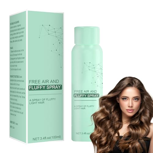 Fluffy Spray Trockenes Texturspray, 100ml Erfrischendes Haarspray Ölkontrollierendes Flauschiges Spray Volumenlift-Haarspray Tragbares Leave-In-Spray Für Trockenes Haar, Trockenhaarspray Ohne Waschen von Cynamus