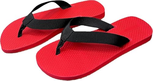 Cynefoa Zehensandalen aus Gummi für Damen, Strand-Flip-Flops, lässig, bequem, rutschfest, Strand, weiche Unterseite, Hausschuhe, rot, 40 2/3 EU Cynefoa Zehensandalen aus Gummi für Damen, Strand-Flip-Flops, lässig, bequem, rutschfest, Strand, weiche Unterseite, Hausschuhe, rot, 40 2/3 EU von Cynefoa