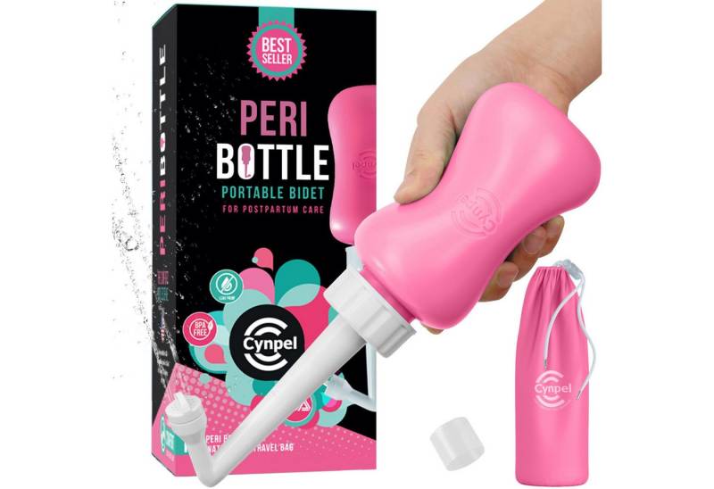Cynpel Mobiles Bidet Tragbares Bidet für die Wochenbett Intimhygiene 350 ml Intimdusche (1 St), Peri Flasche für Krankenhaus Tasche Mutterschaft Essentials Rosa von Cynpel