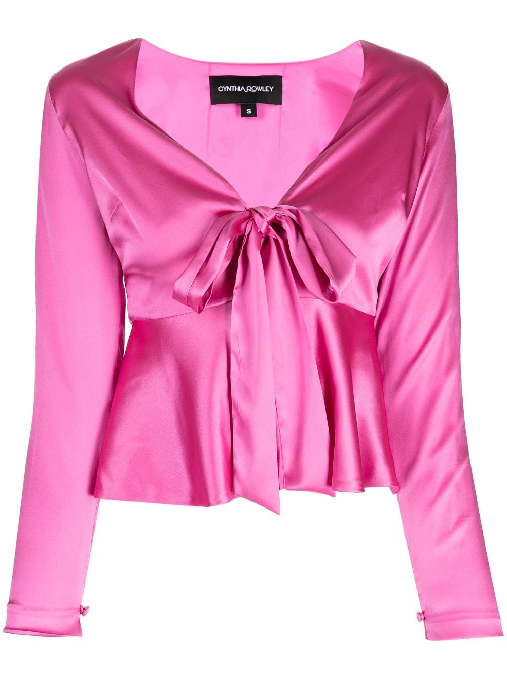 Cynthia Rowley Bluse mit Schößchen - Rosa von Cynthia Rowley