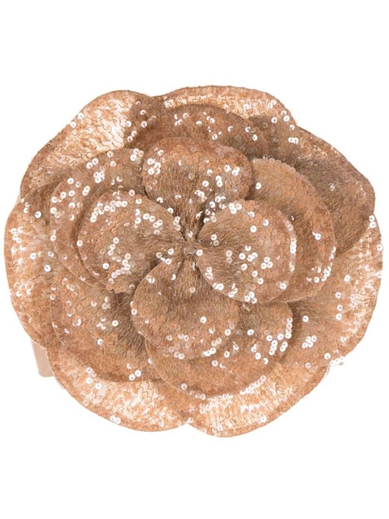 Cynthia Rowley Cropped-Top mit Blumenapplikation - Braun von Cynthia Rowley