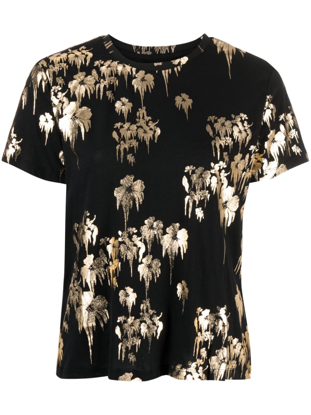 Cynthia Rowley T-Shirt mit Blumen-Print - Schwarz von Cynthia Rowley