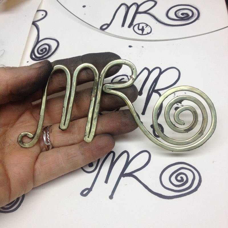 Personalisierte Zwei Initialen Brosche von CynthiaDelGiudice