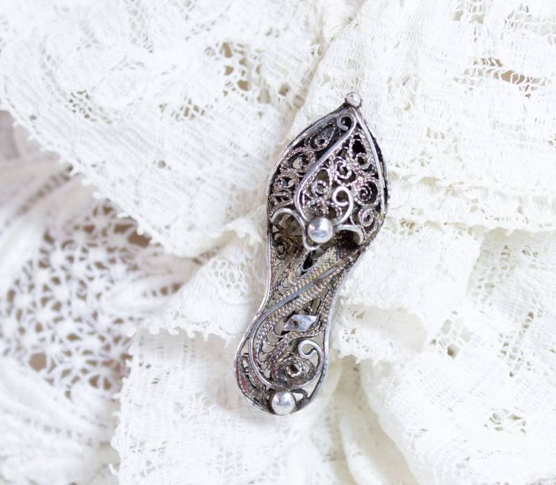 Vintage Sterling Pantoffel Brosche von CynthiasAttic