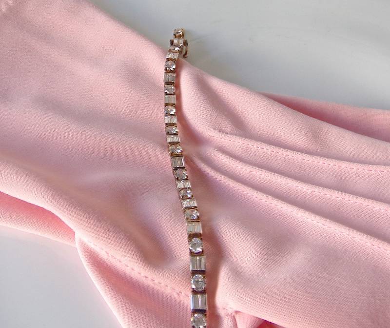 Vintage Weißes Kristall Cz Armband 925 Silber von CynthiasAttic