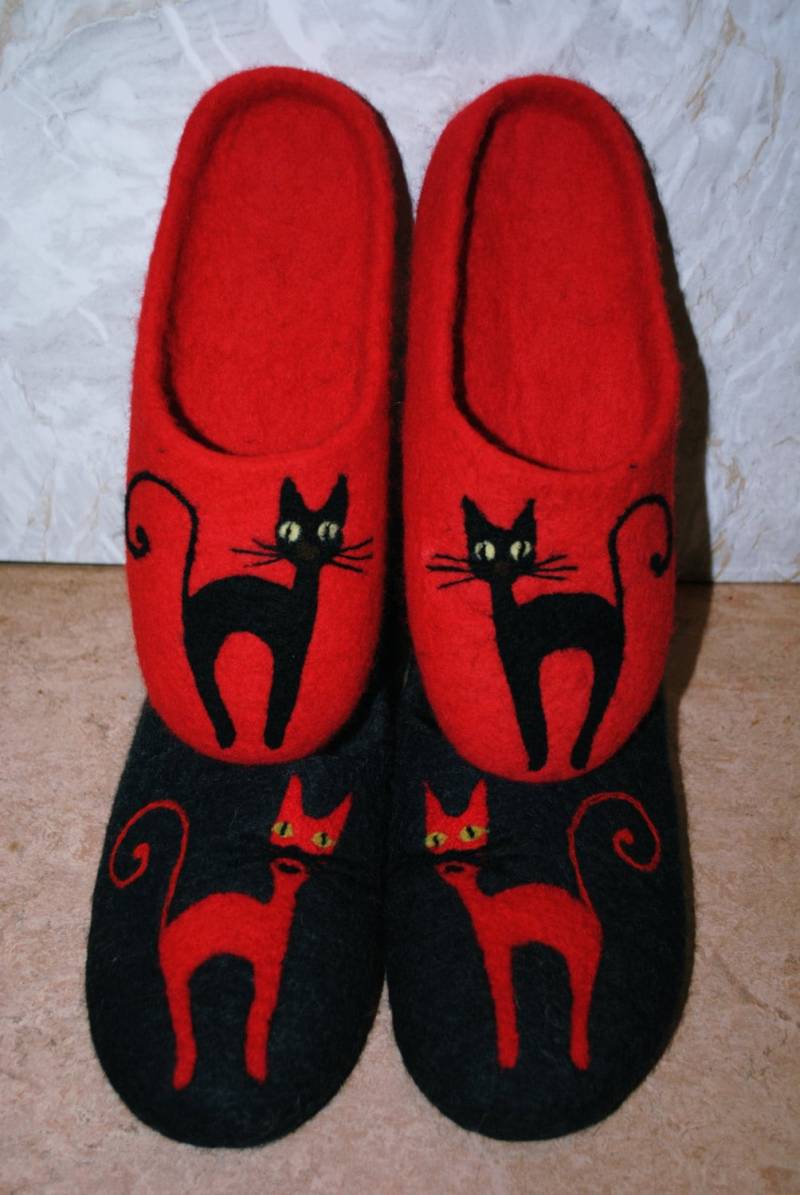 2 Paar Gefilzte Hausschuhe/Für Männer Und Frauen Geschenke von Cynthyaa