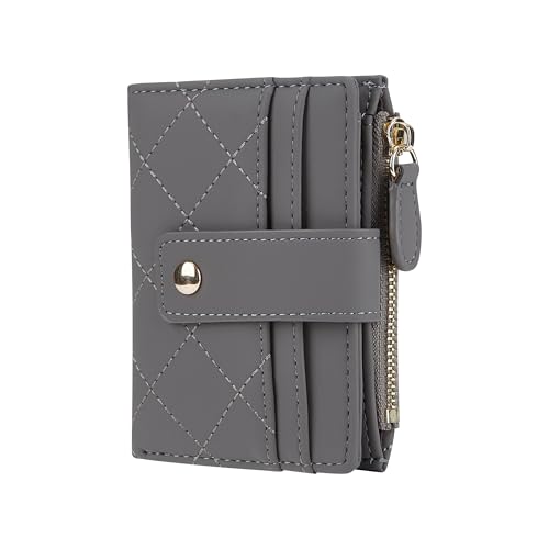 Cynure Women's Cute Leather Card Holder Small Compact Bifold Wallet with Zip Coin Pocket,Grey Cynure Women's Cute Leather Card Holder Small Compact Bifold Wallet with Zip Coin Pocket,Grey von Cynure
